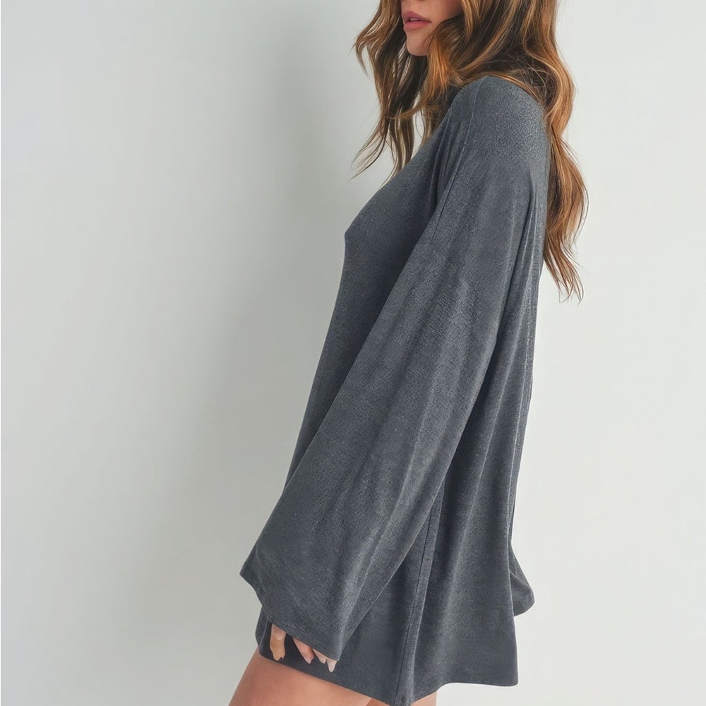 Bell Sleeve Turtle Neck Dress - Picture 4 of 7